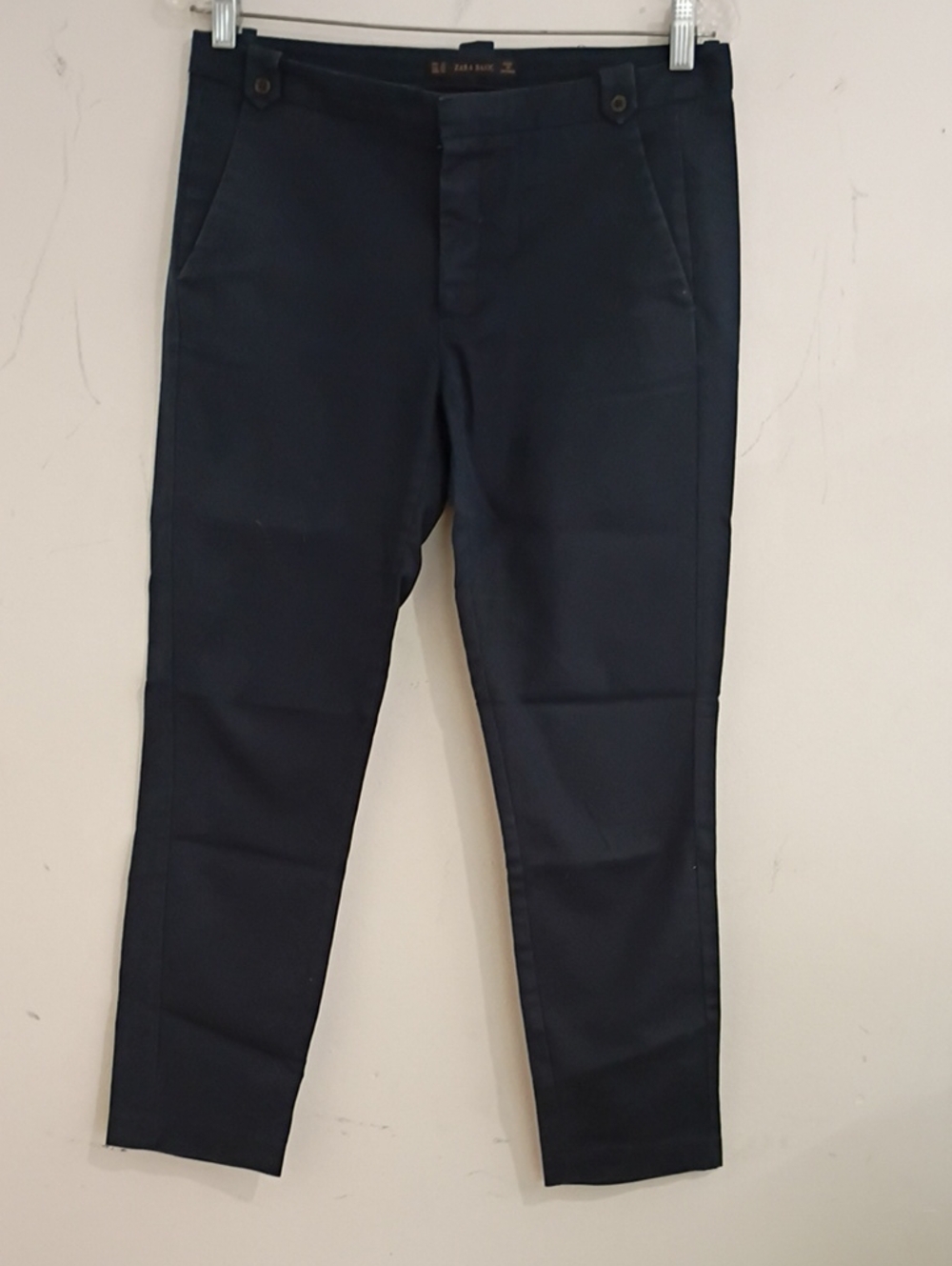 Zara Dark Navy Cropped Ankle Pants